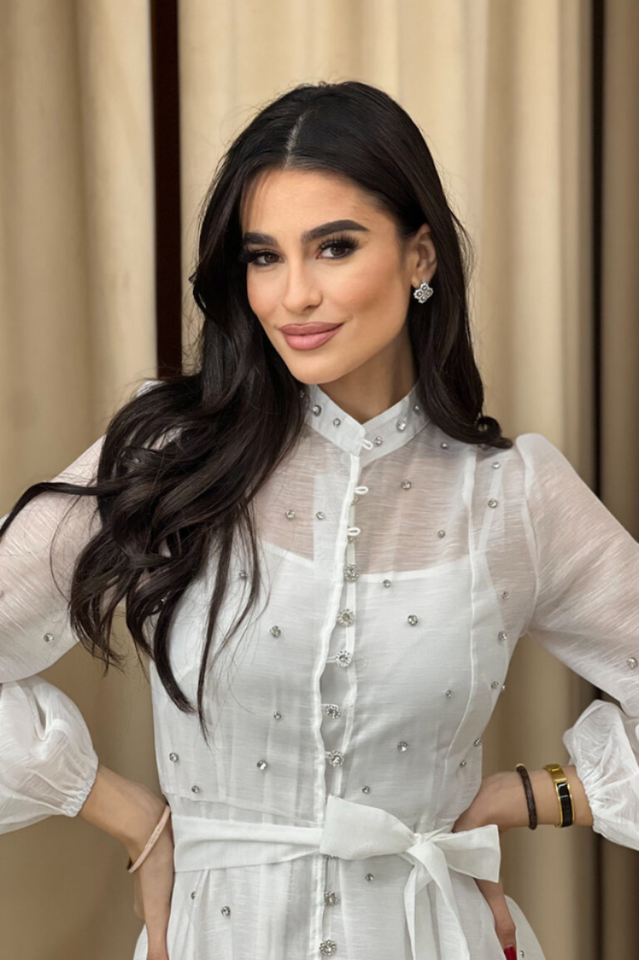 Emelia Crystal Embellished Sheer Maxi Dress