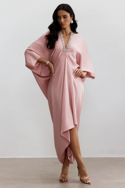 Tasha Embellished V Neck Maxi Kaftan