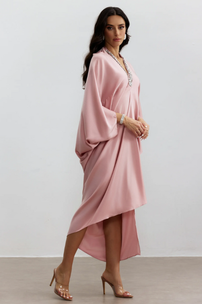 Tasha Embellished V Neck Maxi Kaftan