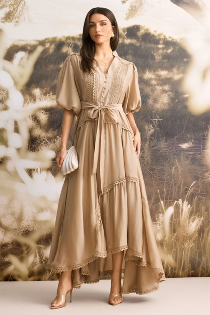 Penelope Lace Trim Maxi Dress