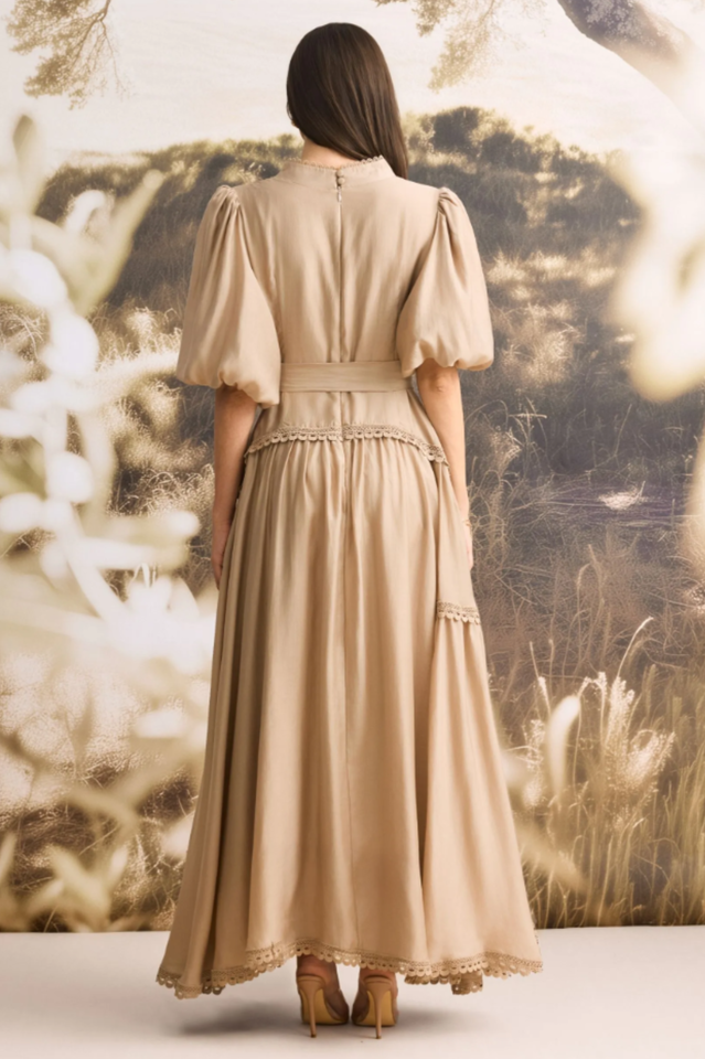 Penelope Lace Trim Maxi Dress