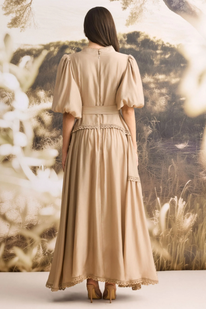 Penelope Lace Trim Maxi Dress