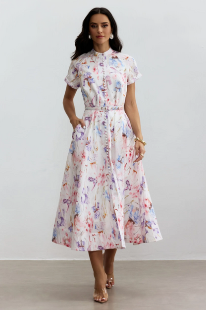 Muriel Floral Print Midi Dress