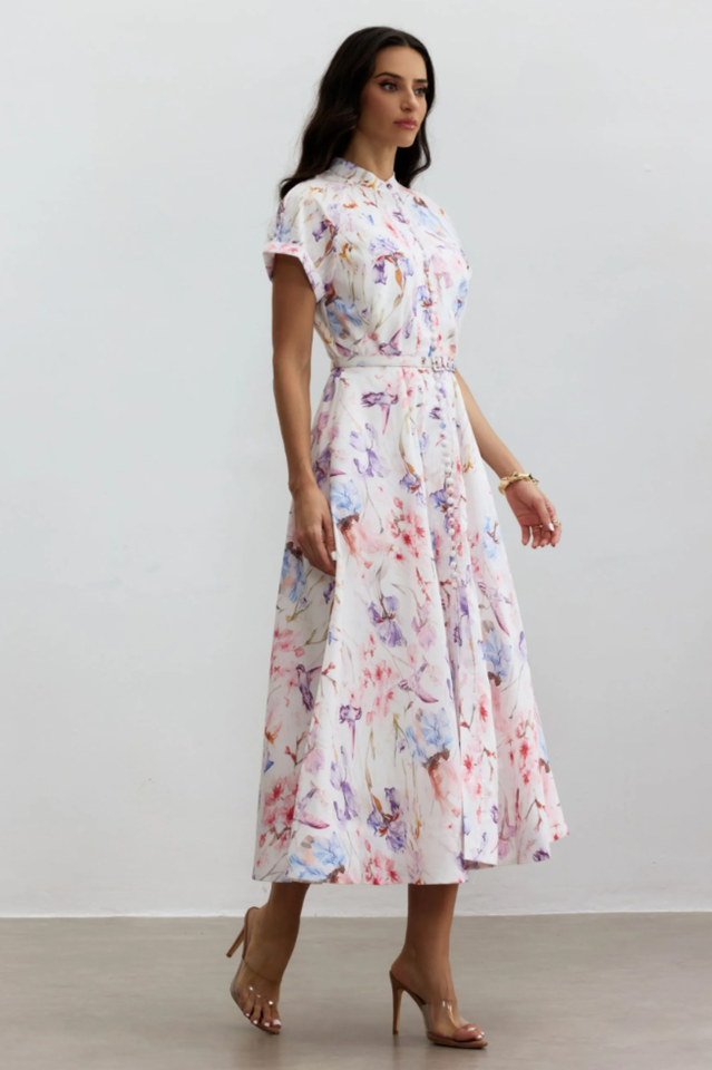 Muriel Floral Print Midi Dress