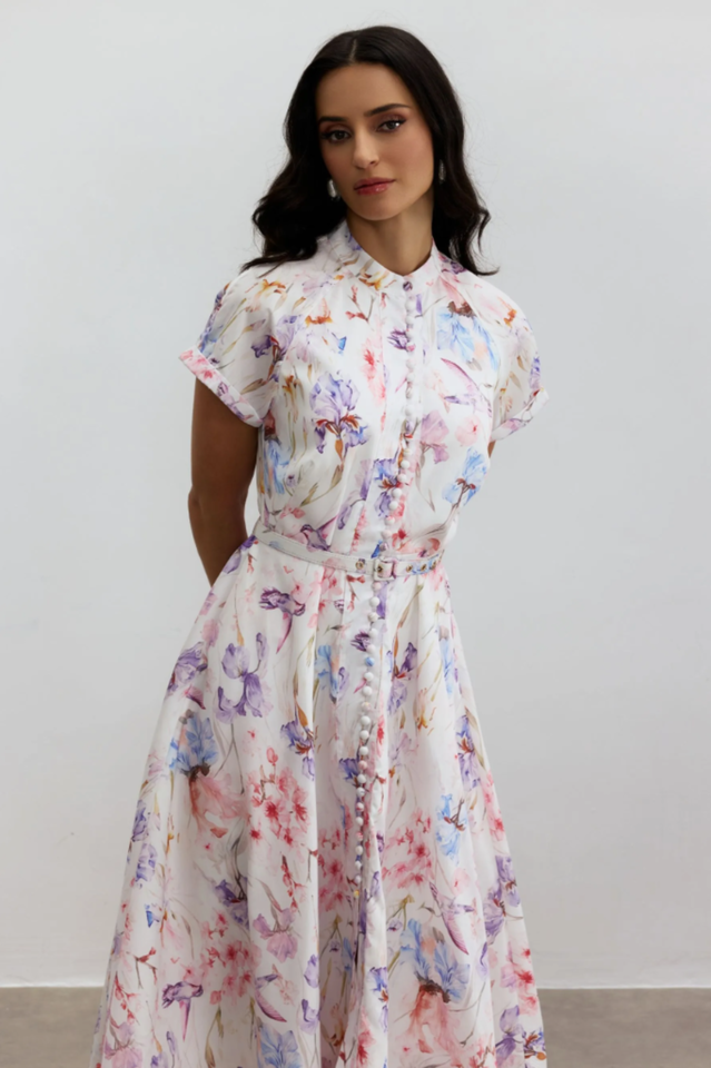 Muriel Floral Print Midi Dress