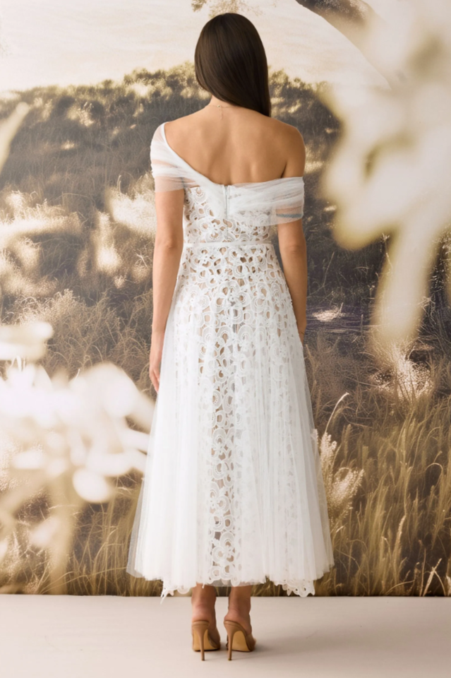 Martina Lace Embroidery Maxi Dress