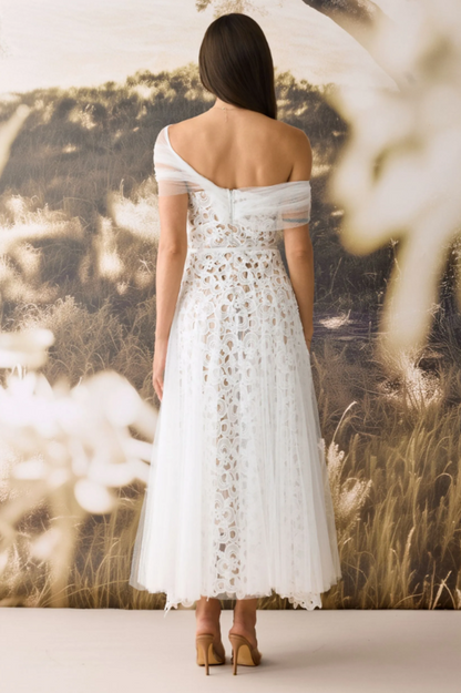 Martina Lace Embroidery Maxi Dress