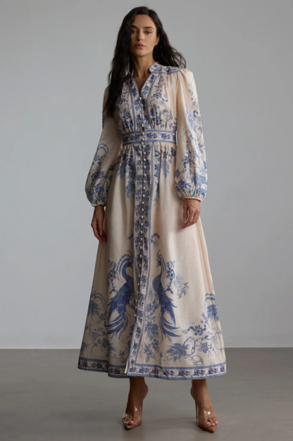 Melody Patterned Print Maxi Dress