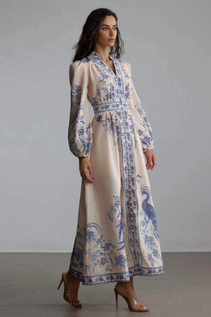 Melody Patterned Print Maxi Dress