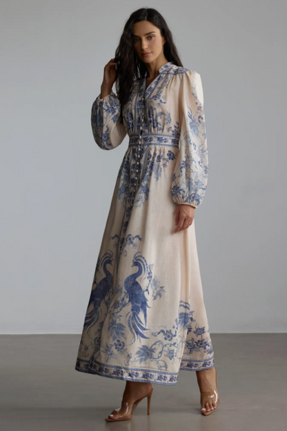 Melody Patterned Print Maxi Dress