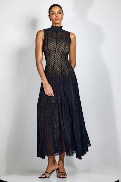 Lucas Black Lace Sleeveless Dress