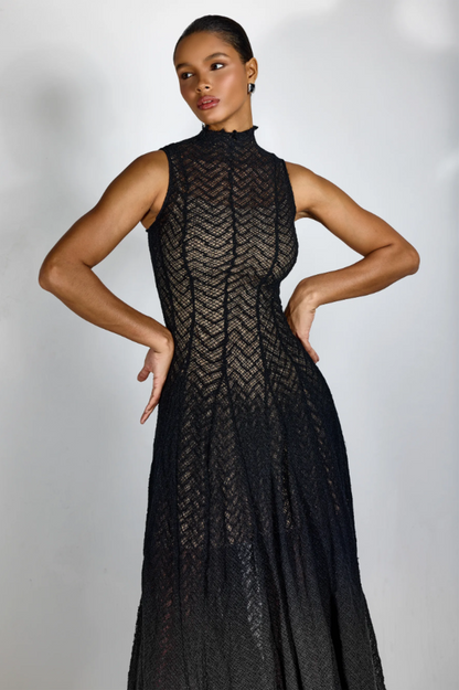 Lucas Black Lace Sleeveless Dress