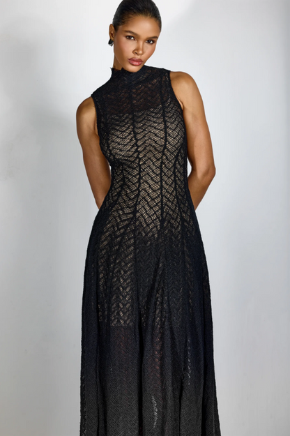 Lucas Black Lace Sleeveless Dress