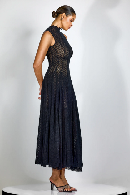 Lucas Black Lace Sleeveless Dress