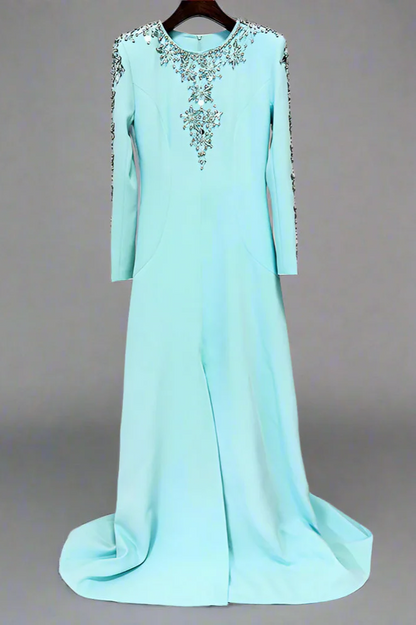Aria Embellished Long Sleeve Maxi Dress