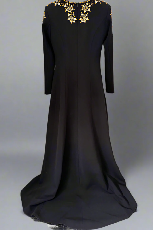 Aria Embellished Long Sleeve Maxi Dress