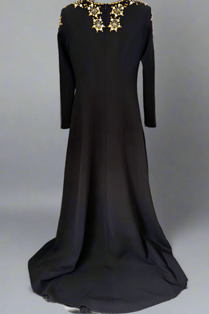 Aria Embellished Long Sleeve Maxi Dress