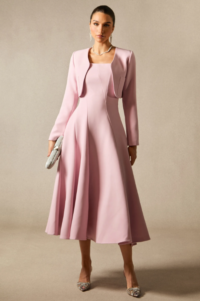 Cora Cropped Jacket + Midi Dress Set