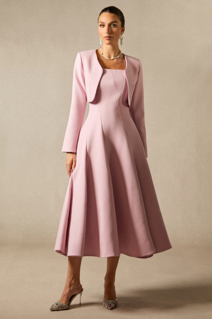 Cora Cropped Jacket + Midi Dress Set