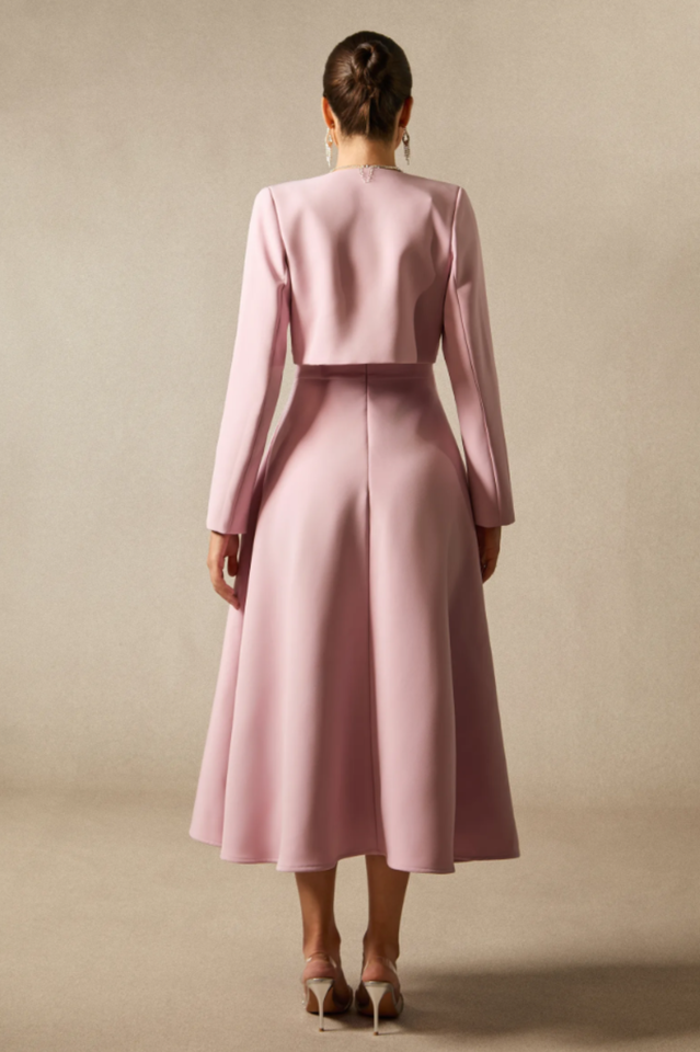 Cora Cropped Jacket + Midi Dress Set