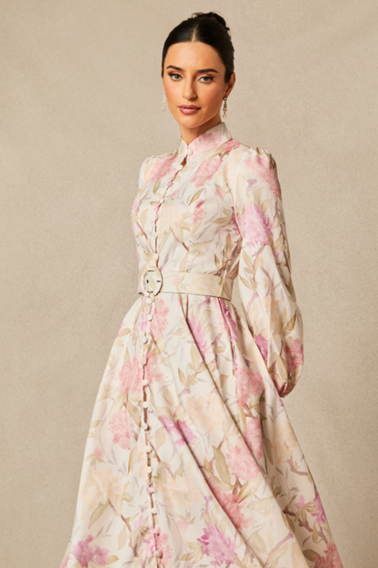 Callie Floral Print Midi Dress