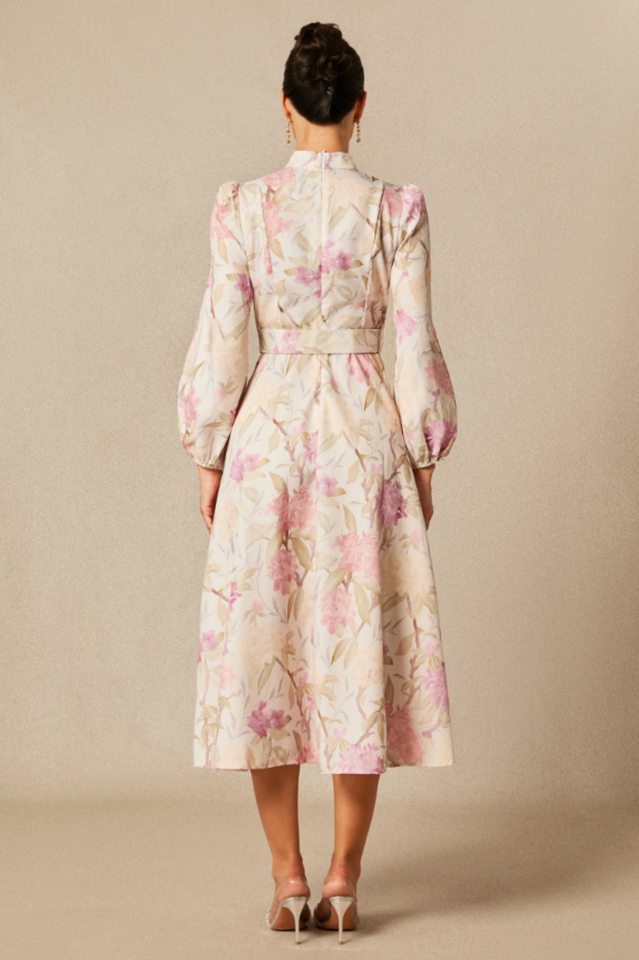 Callie Floral Print Midi Dress