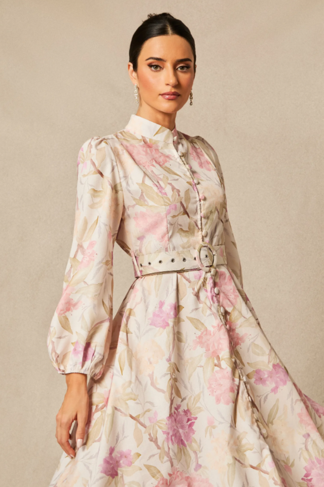 Callie Floral Print Midi Dress