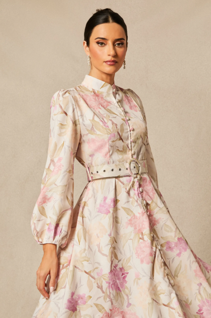 Callie Floral Print Midi Dress