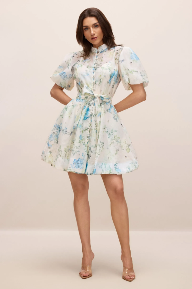 Caroline Floral Print Mini Dress
