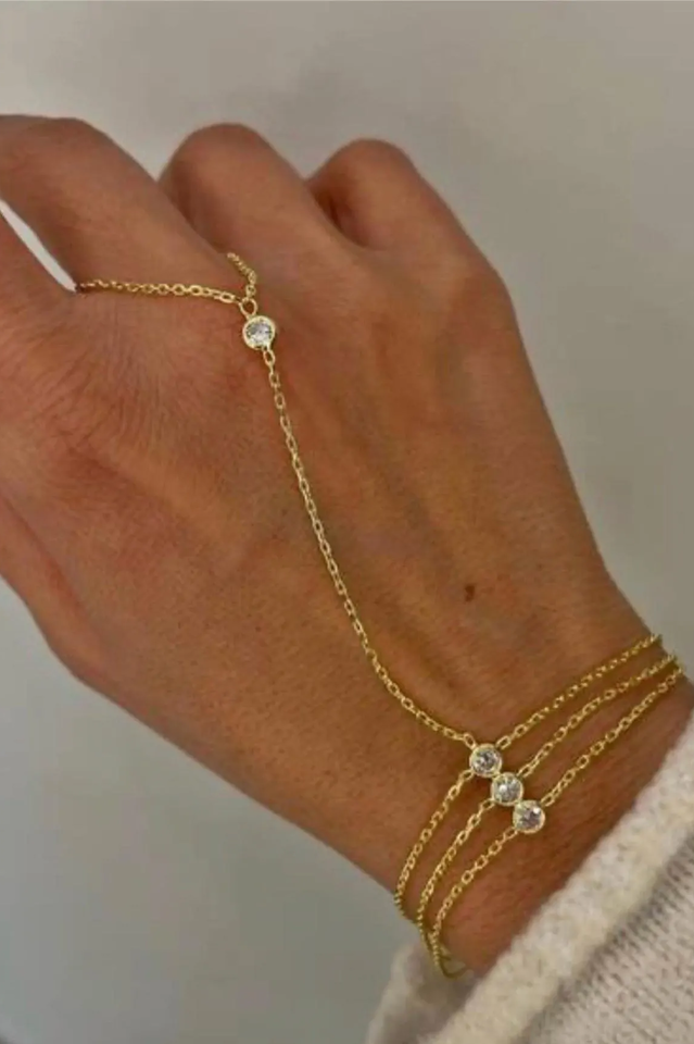 Diamond Cascade Hand Chain