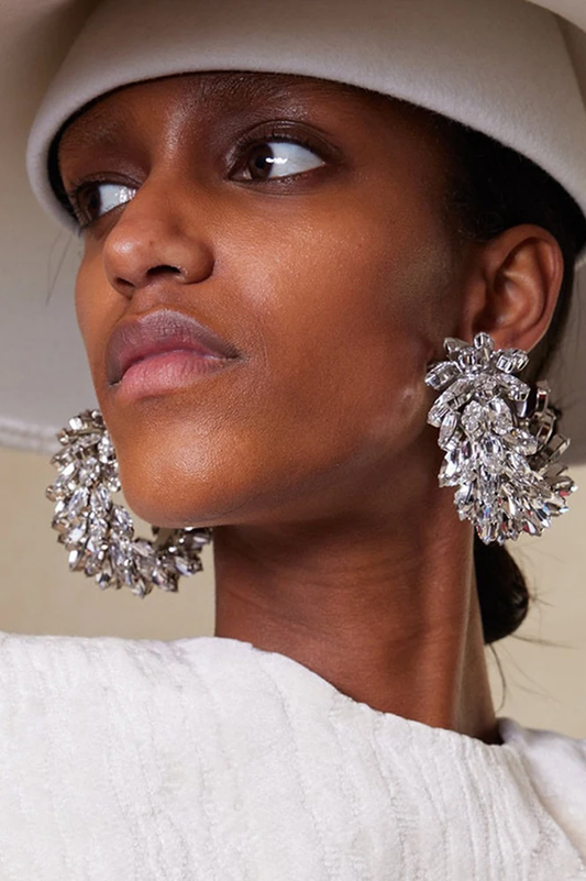 Eunice Crystal Hoop Earrings