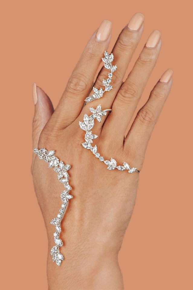 Kate Leaf Cuff Hand Bracelet