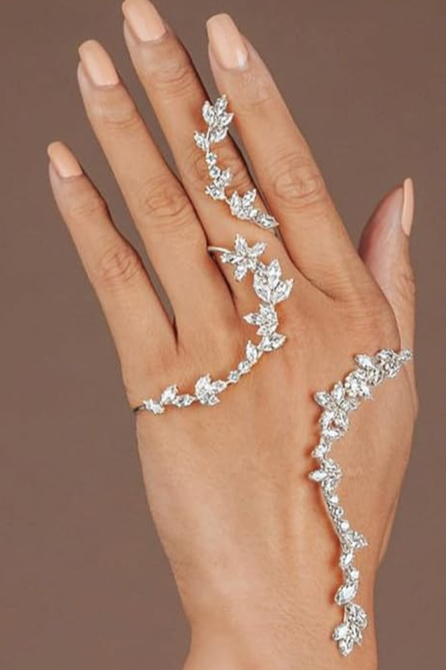 Kate Leaf Cuff Hand Bracelet