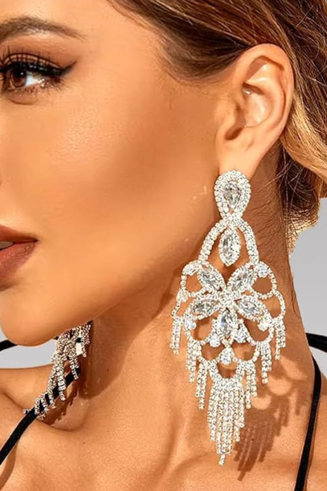 Angelica Diamante Statement Earrings