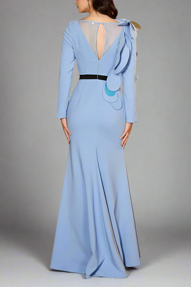 Farein Applique Detail Gown