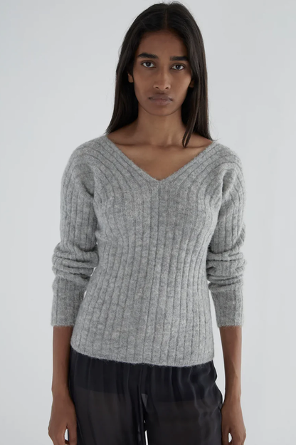 Paloma Wool Vita V Neck Ribbed Sweater