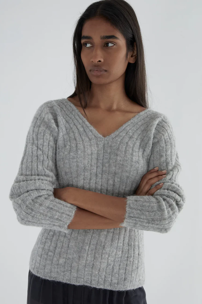 Paloma Wool Vita V Neck Ribbed Sweater