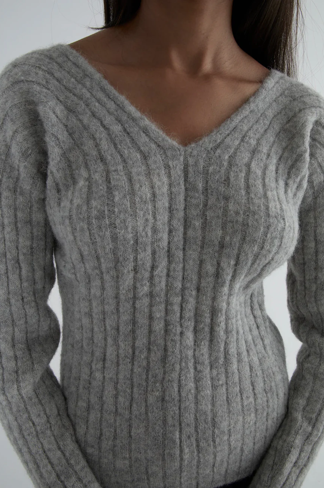 Paloma Wool Vita V Neck Ribbed Sweater