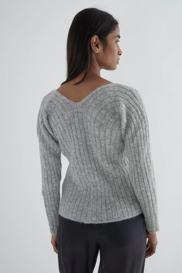 Paloma Wool Vita V Neck Ribbed Sweater