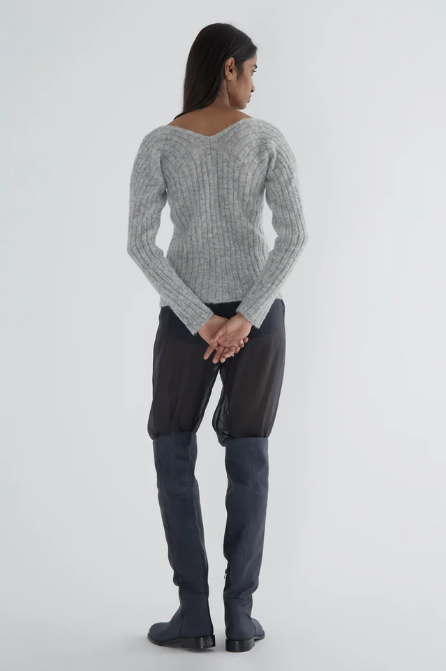Paloma Wool Vita V Neck Ribbed Sweater