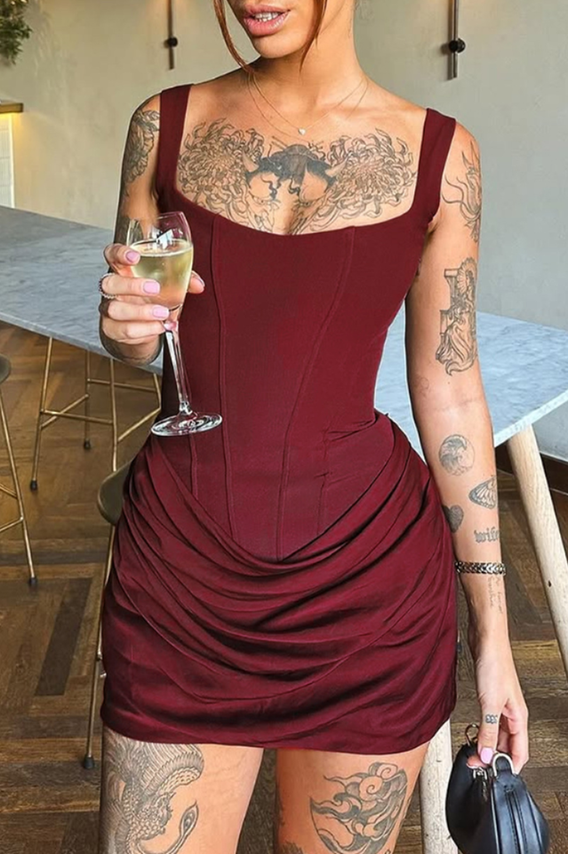 Orchidée Draped Corset Mini Dress