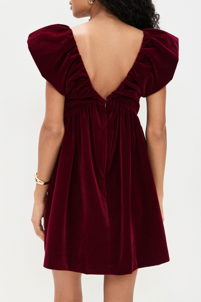 Endless Rose Velvet Bow Mini Dress