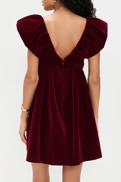 Endless Rose Velvet Bow Mini Dress