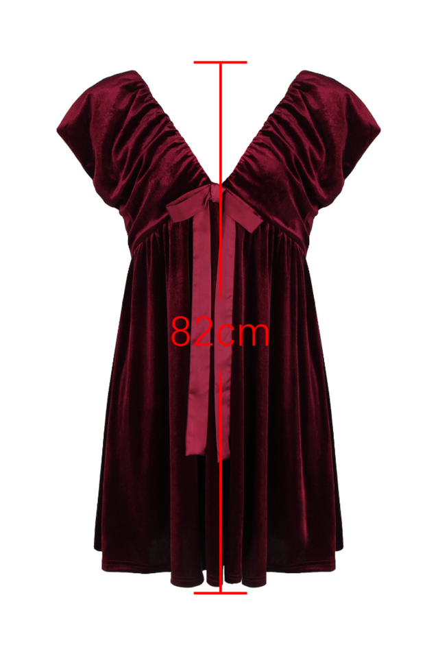 Endless Rose Velvet Bow Mini Dress