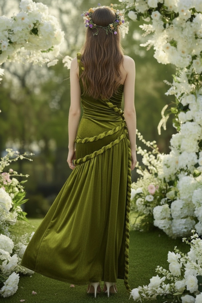 Agrippa One Shoulder Split Maxi Dress