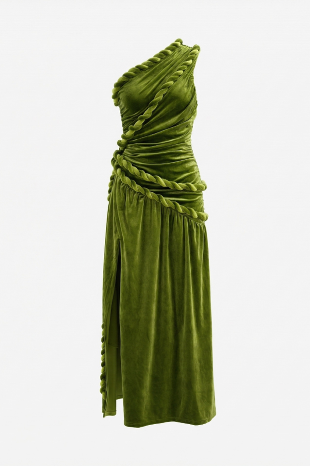 Agrippa One Shoulder Split Maxi Dress