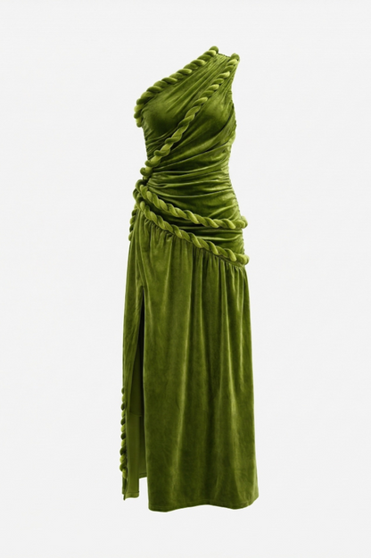 Agrippa One Shoulder Split Maxi Dress