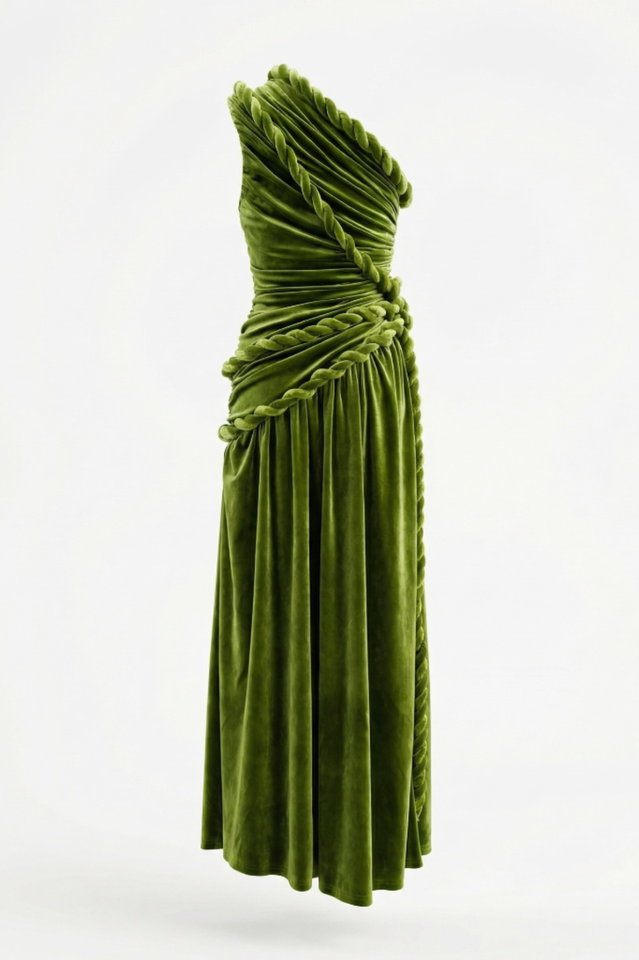 Agrippa One Shoulder Split Maxi Dress