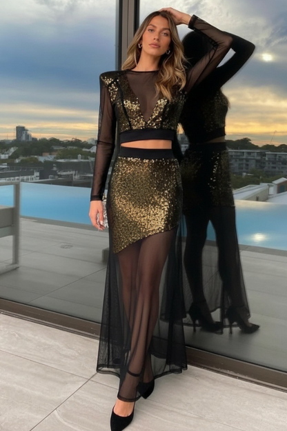 Sequin Mesh Mimicry Set