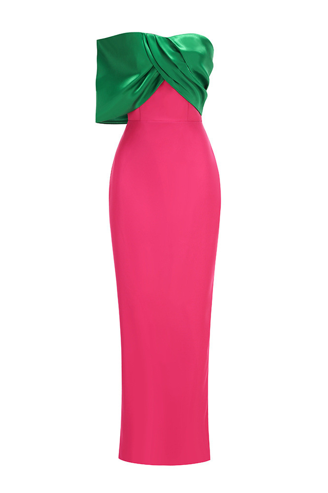 One shoulder Column Maxi Dress